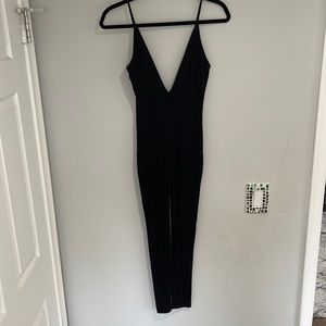 Naked Wardrobe V-neck Spaghetti Strap Jumpsuit